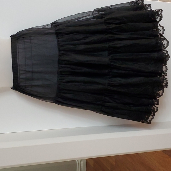 Vintage USA Malco Modes Other - Beautiful Black Crinoline Slip Tiered Small 24-27 waist